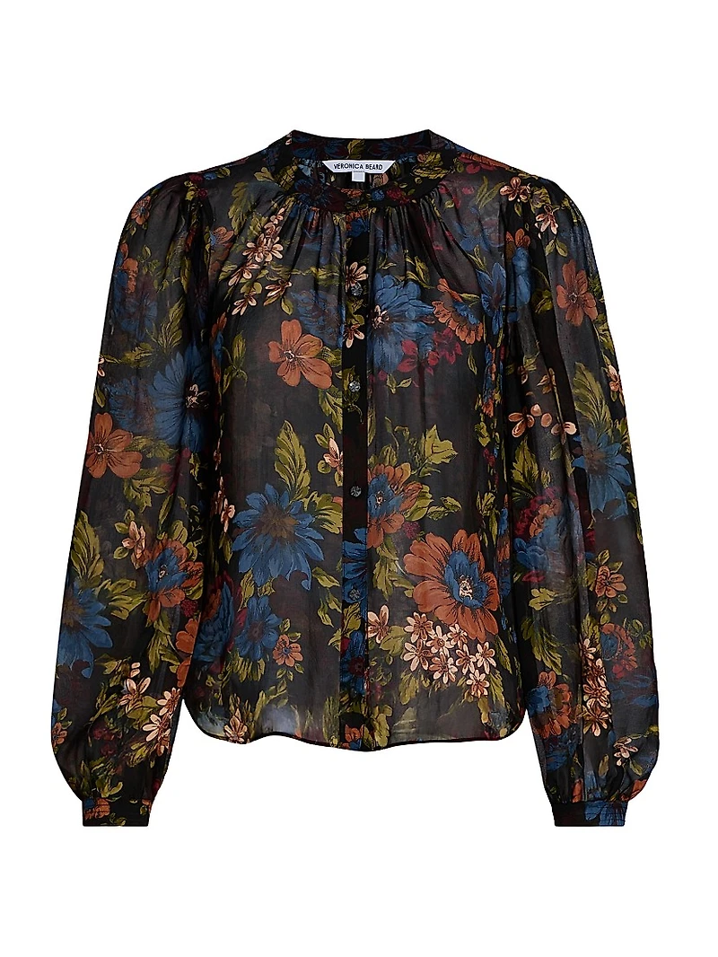 Ashlynn Floral Silk Blouse