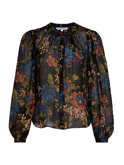 Ashlynn Floral Silk Blouse