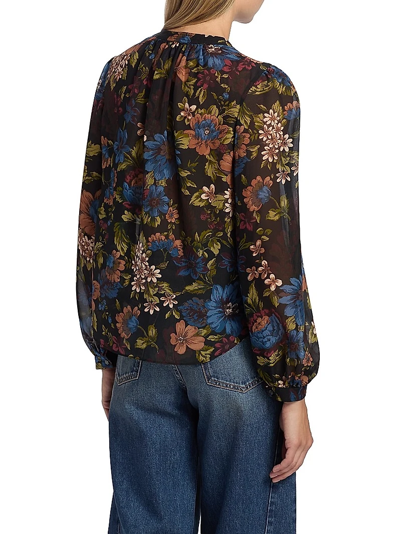 Ashlynn Floral Silk Blouse