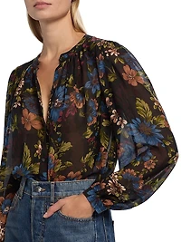 Ashlynn Floral Silk Blouse
