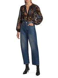 Ashlynn Floral Silk Blouse
