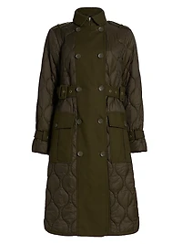 Newberry Quilted Button-Front Coat
