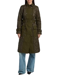 Newberry Quilted Button-Front Coat