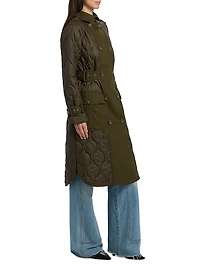 Newberry Quilted Button-Front Coat