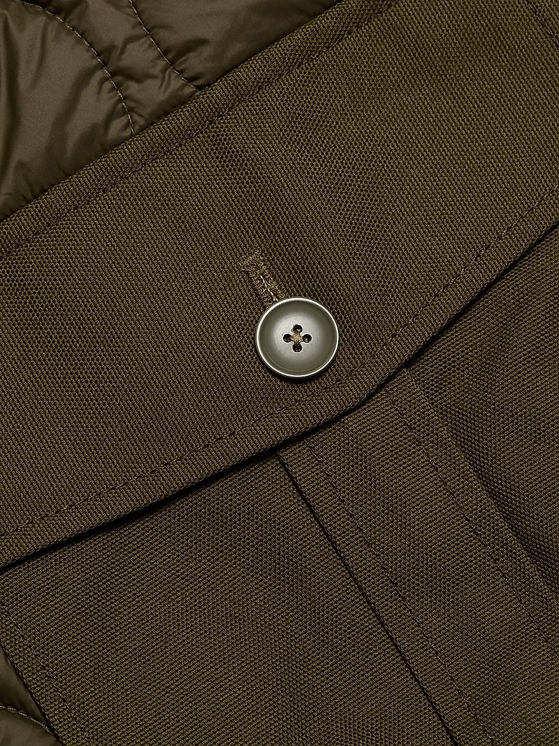 Newberry Quilted Button-Front Coat