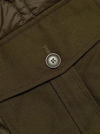 Newberry Quilted Button-Front Coat