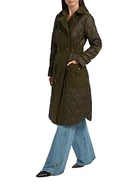 Newberry Quilted Button-Front Coat