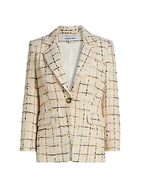 Dickey Plaid Wool-Blend Jacket