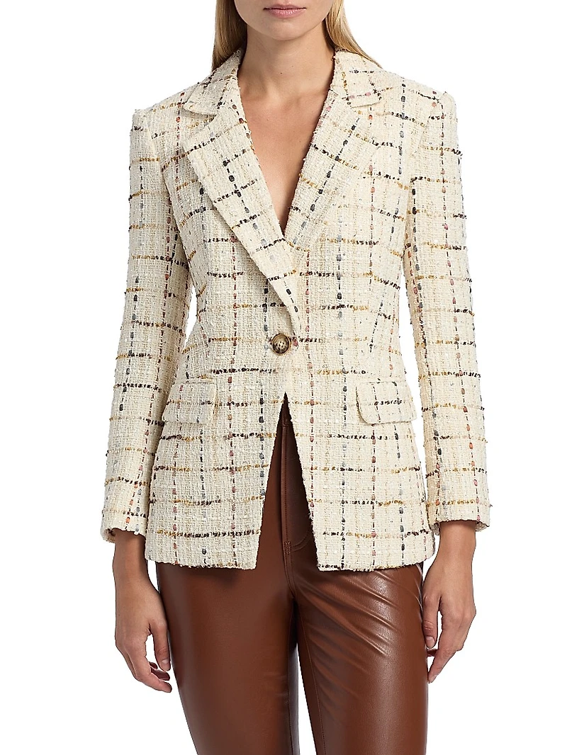 Dickey Plaid Wool-Blend Jacket