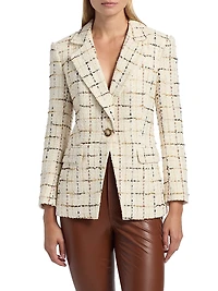 Dickey Plaid Wool-Blend Jacket