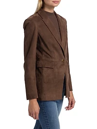 Duane Suede Single-Breasted Dickey Jacket