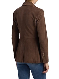 Duane Suede Single-Breasted Dickey Jacket