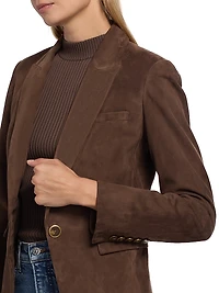 Duane Suede Single-Breasted Dickey Jacket