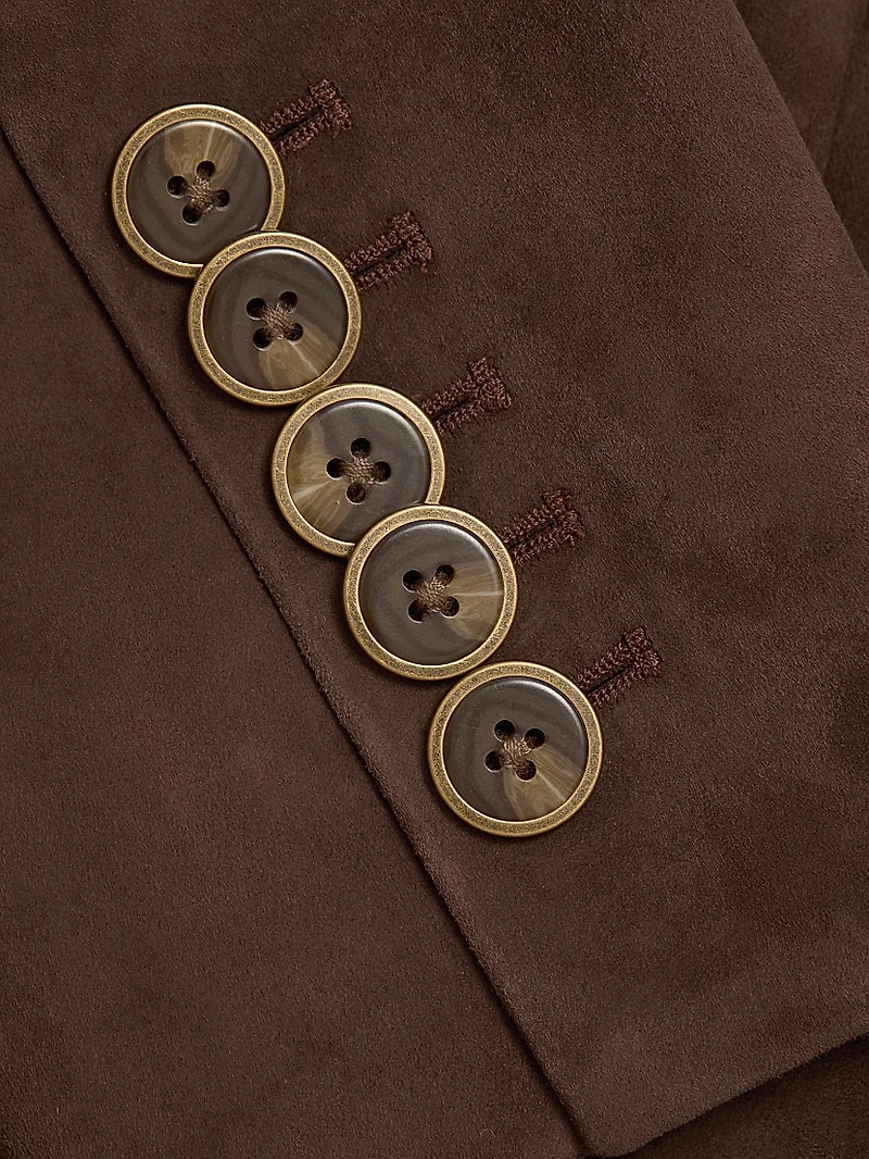 Duane Suede Single-Breasted Dickey Jacket