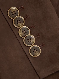 Duane Suede Single-Breasted Dickey Jacket