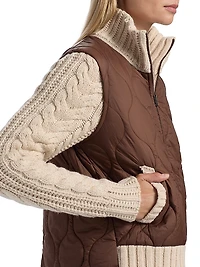 Patra Mixed-Media Zip-Front Jacket