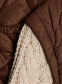 Patra Mixed-Media Zip-Front Jacket