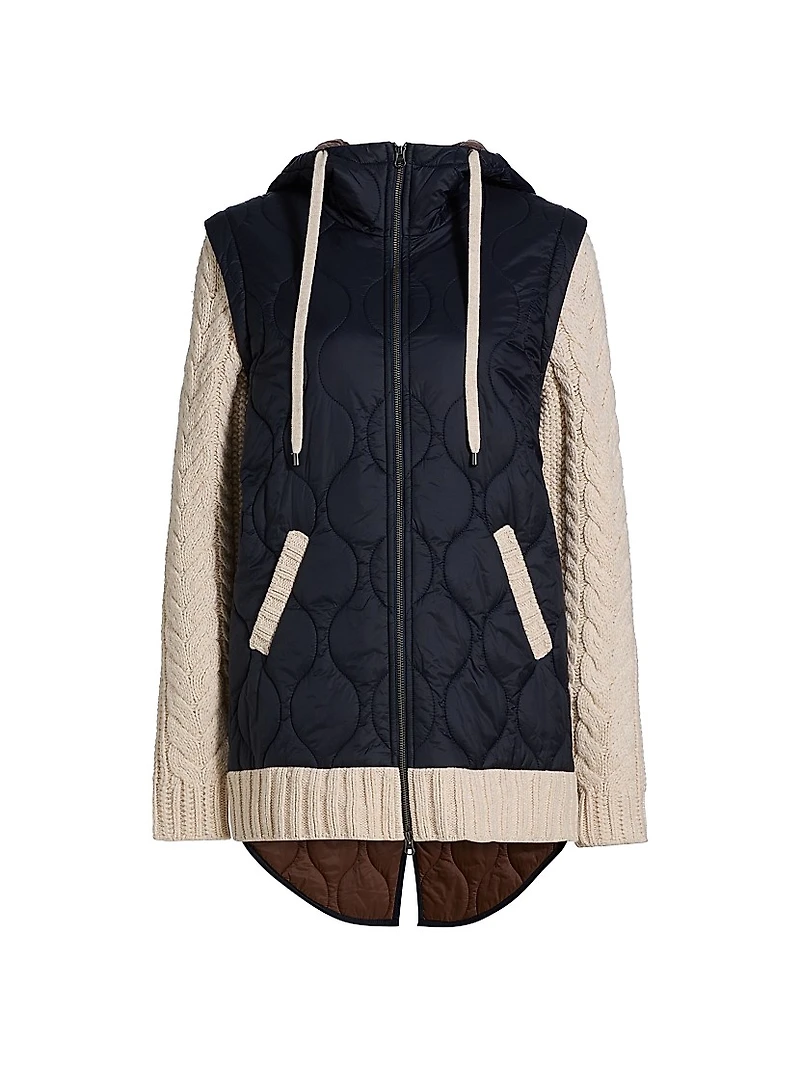 Barrows Mixed-Media Hooded Jacket