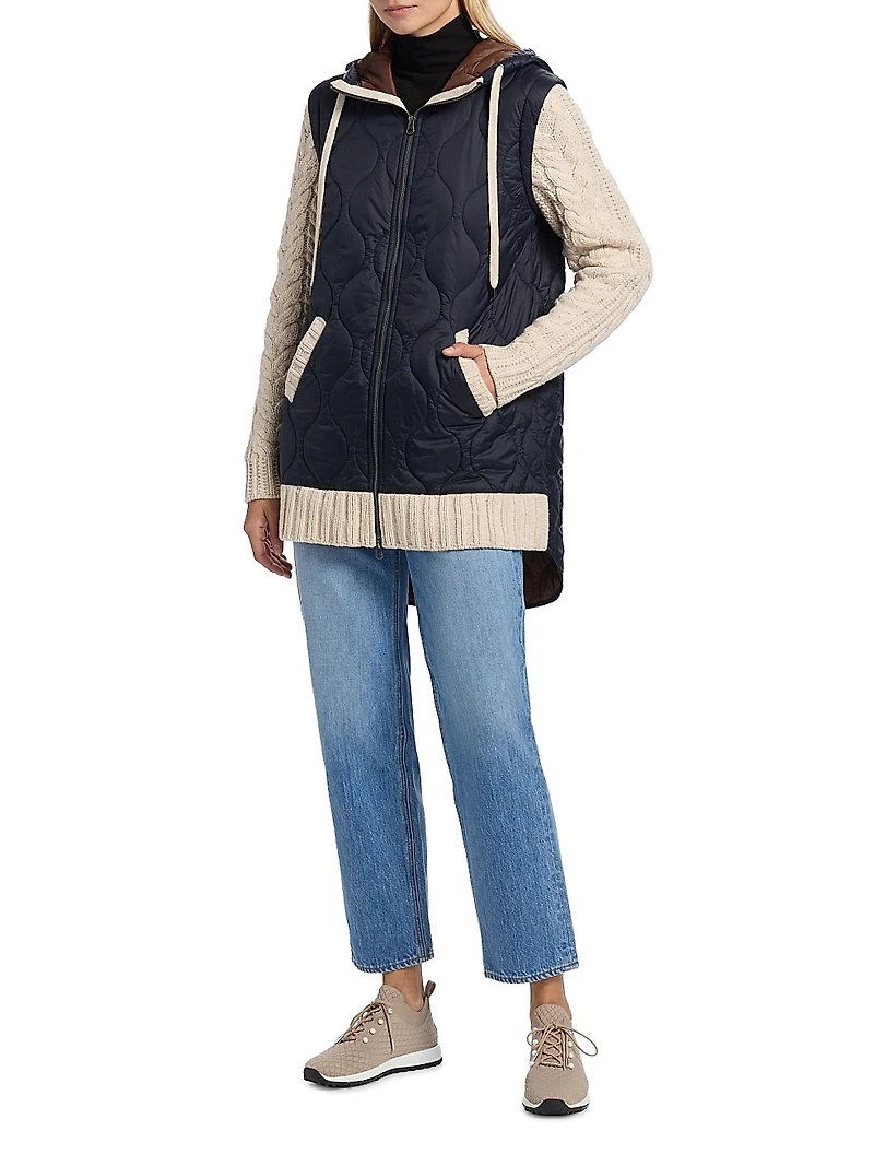 Barrows Mixed-Media Hooded Jacket