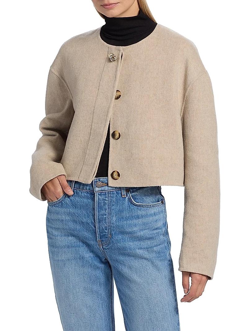 Philips Virgin Wool-Blend Crop Jacket