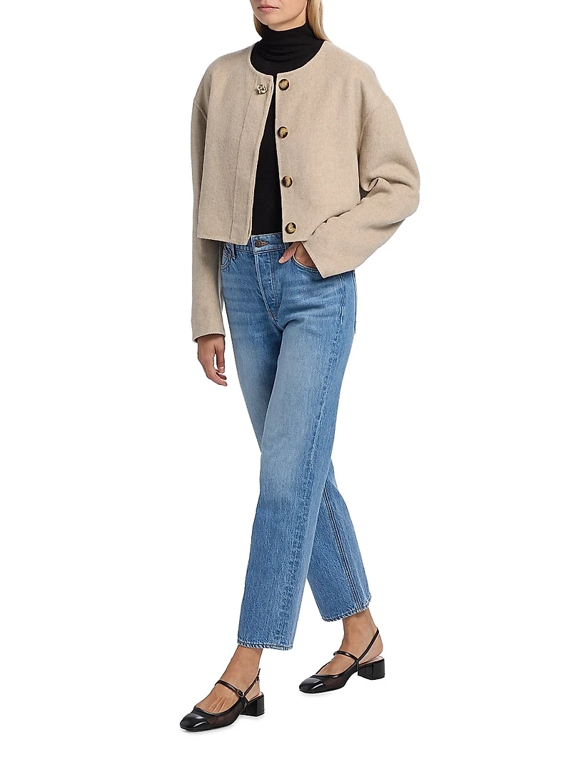 Philips Virgin Wool-Blend Crop Jacket