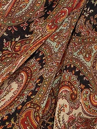 Sira Paisley Silk Ruffled Midi-Skirt