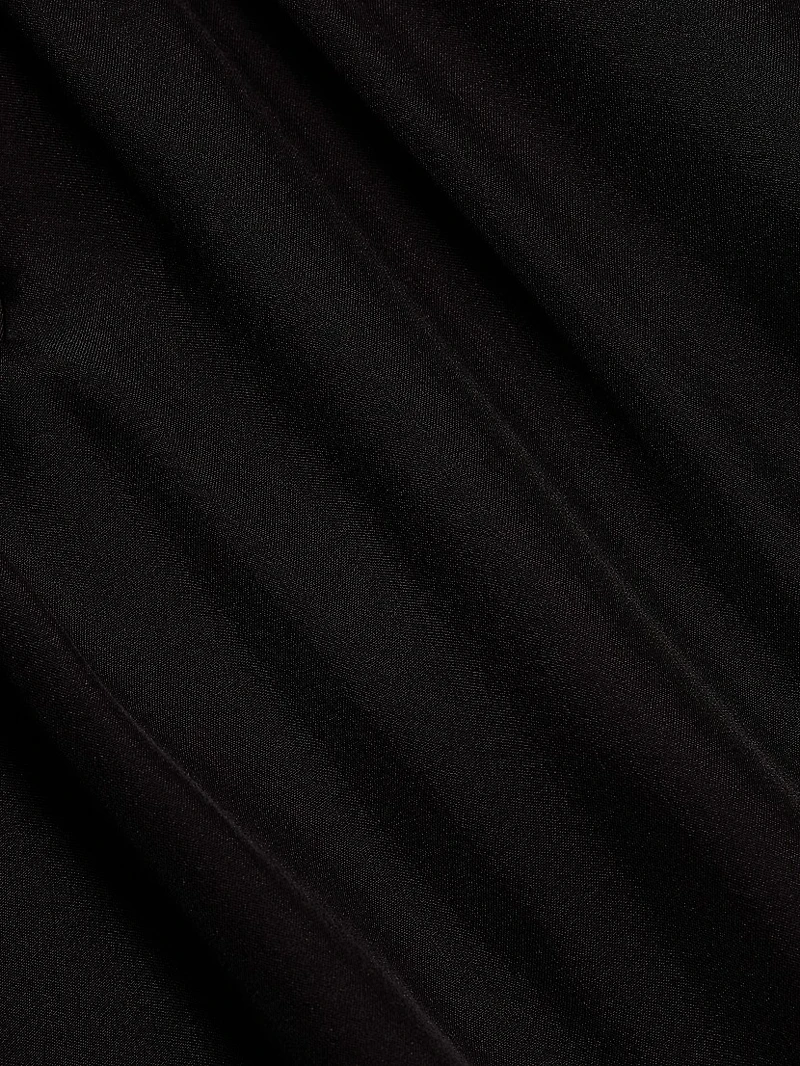 Adlington Silk Ruffle Mock-Neck Minidress