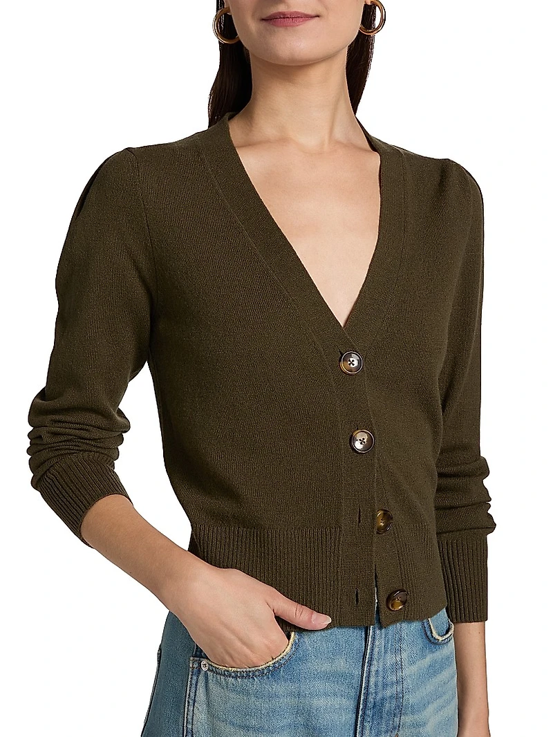 Solene Cashmere V-Neck Cardigan