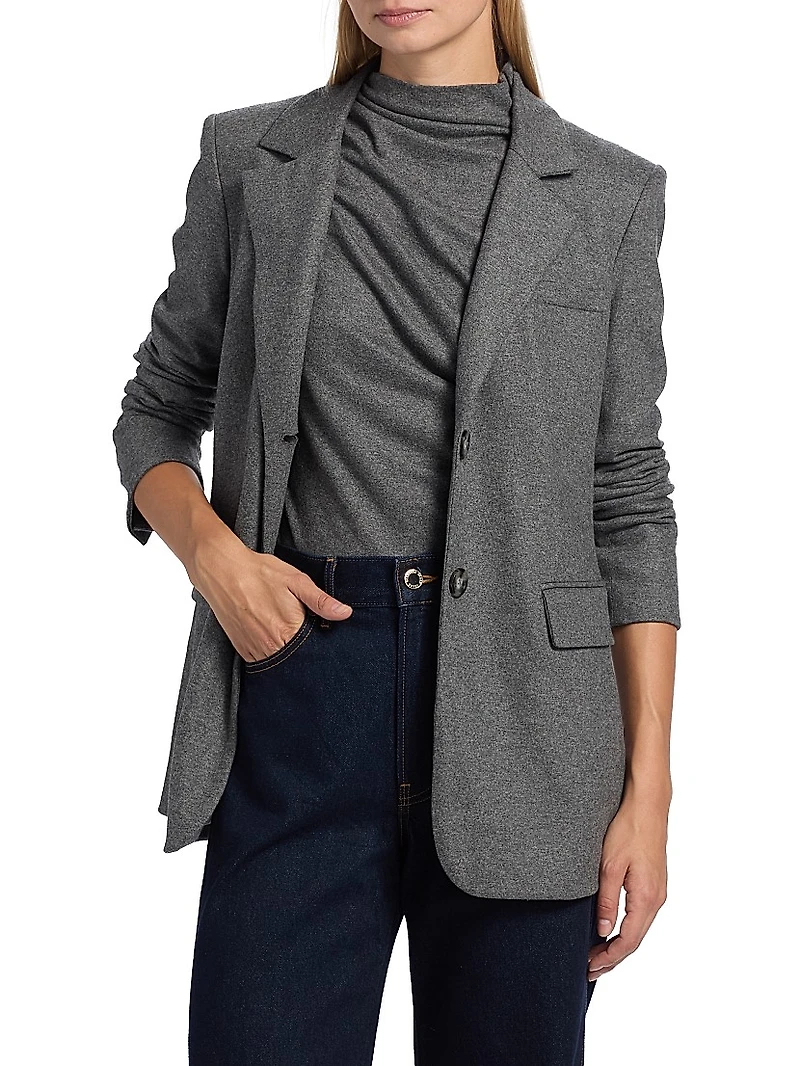 Ryanne Wool-Blend Single-Breasted Jacket