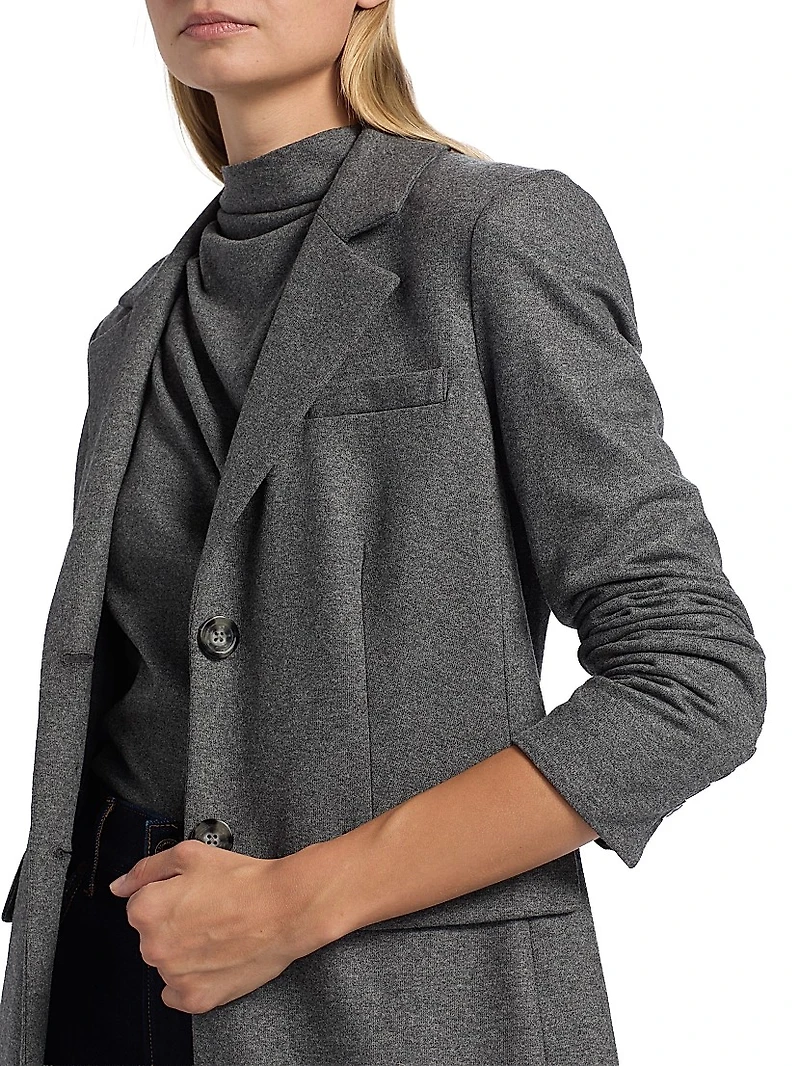 Ryanne Wool-Blend Single-Breasted Jacket