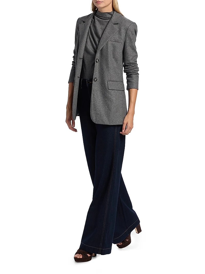 Ryanne Wool-Blend Single-Breasted Jacket