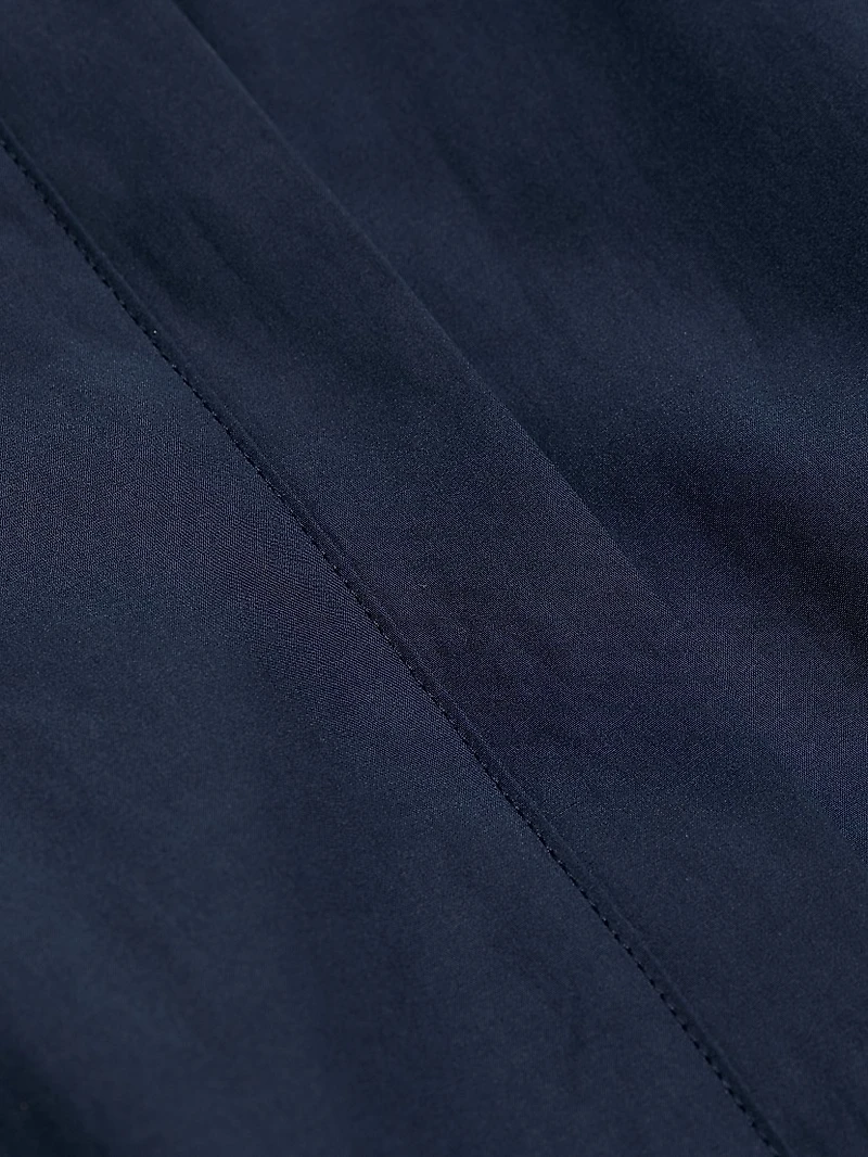 Azure Ruffled Mini-Shirtdress