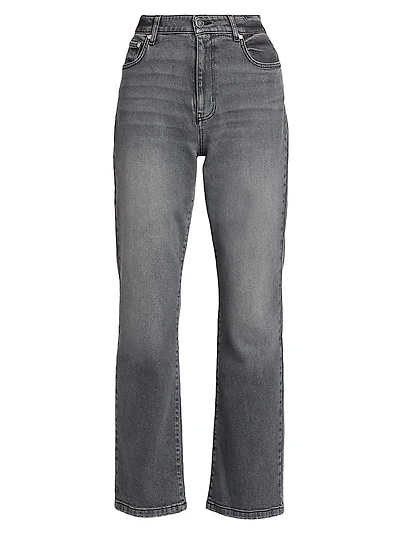Frankie Stretch High-Rise Straight-Leg Jeans