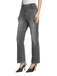 Frankie Stretch High-Rise Straight-Leg Jeans