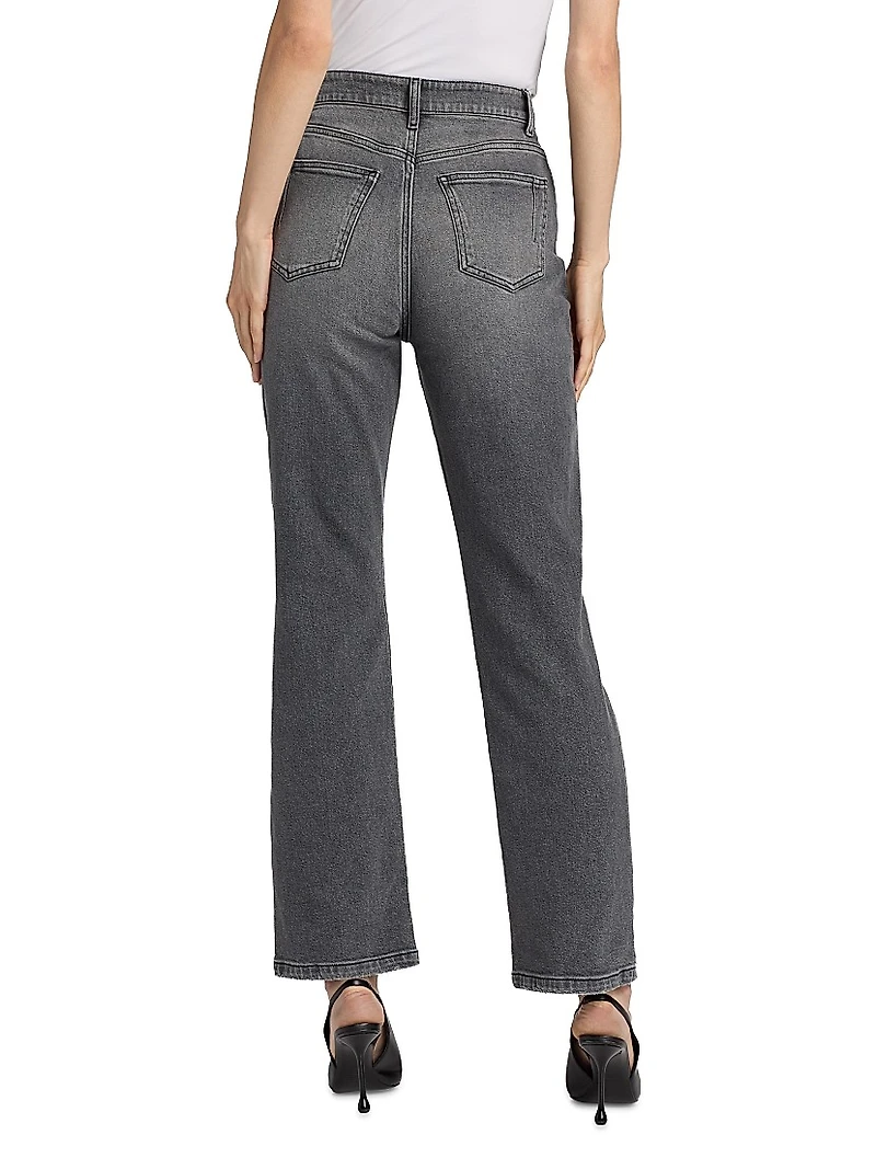 Frankie Stretch High-Rise Straight-Leg Jeans