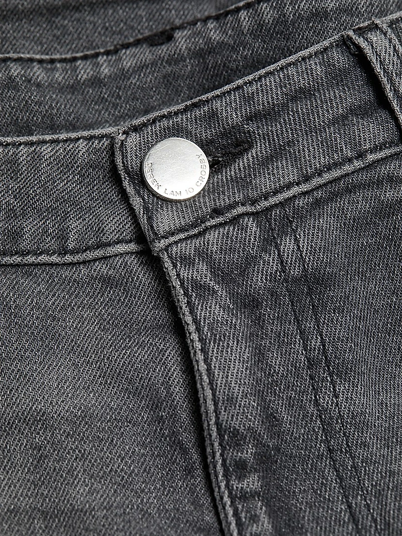 Frankie Stretch High-Rise Straight-Leg Jeans