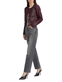 Frankie Stretch High-Rise Straight-Leg Jeans