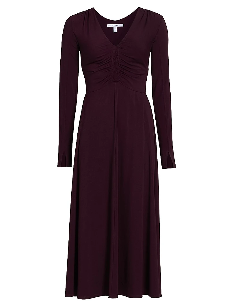 Isabella Ruched Jersey Midi-Dress