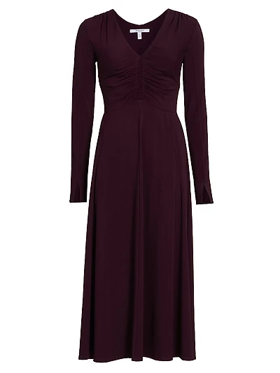 Isabella Ruched Jersey Midi-Dress