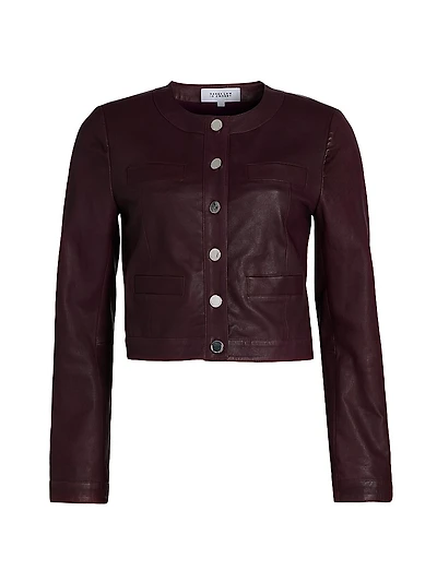 Penny Leather Crop Jacket