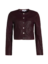 Penny Leather Crop Jacket