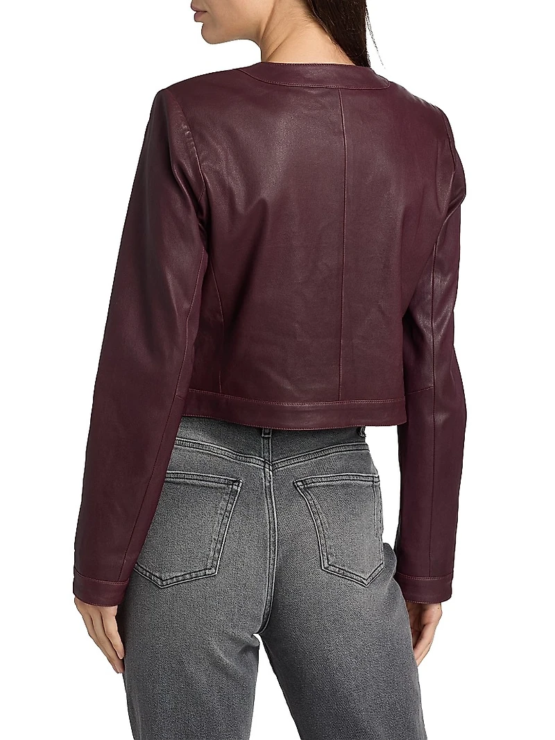 Penny Leather Crop Jacket