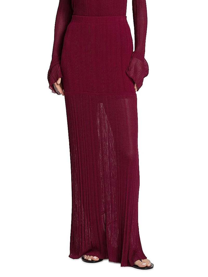 Romina Plissé Maxi Skirt