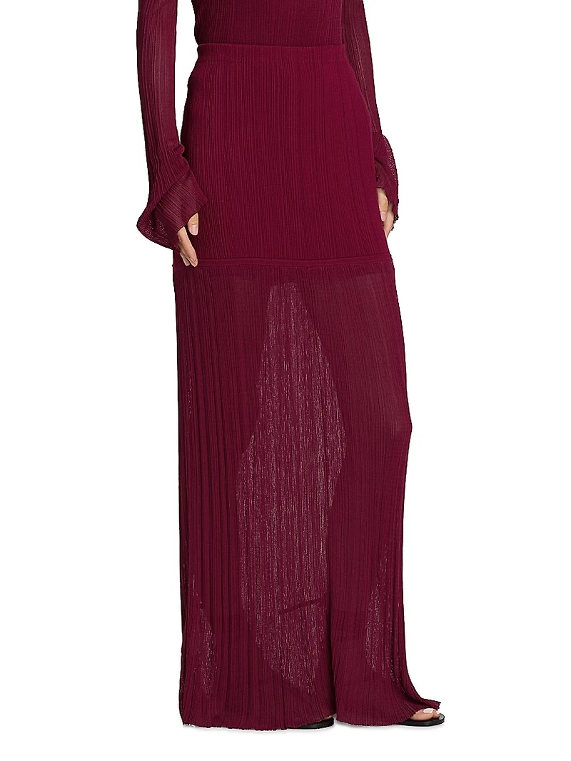 Romina Plissé Maxi Skirt