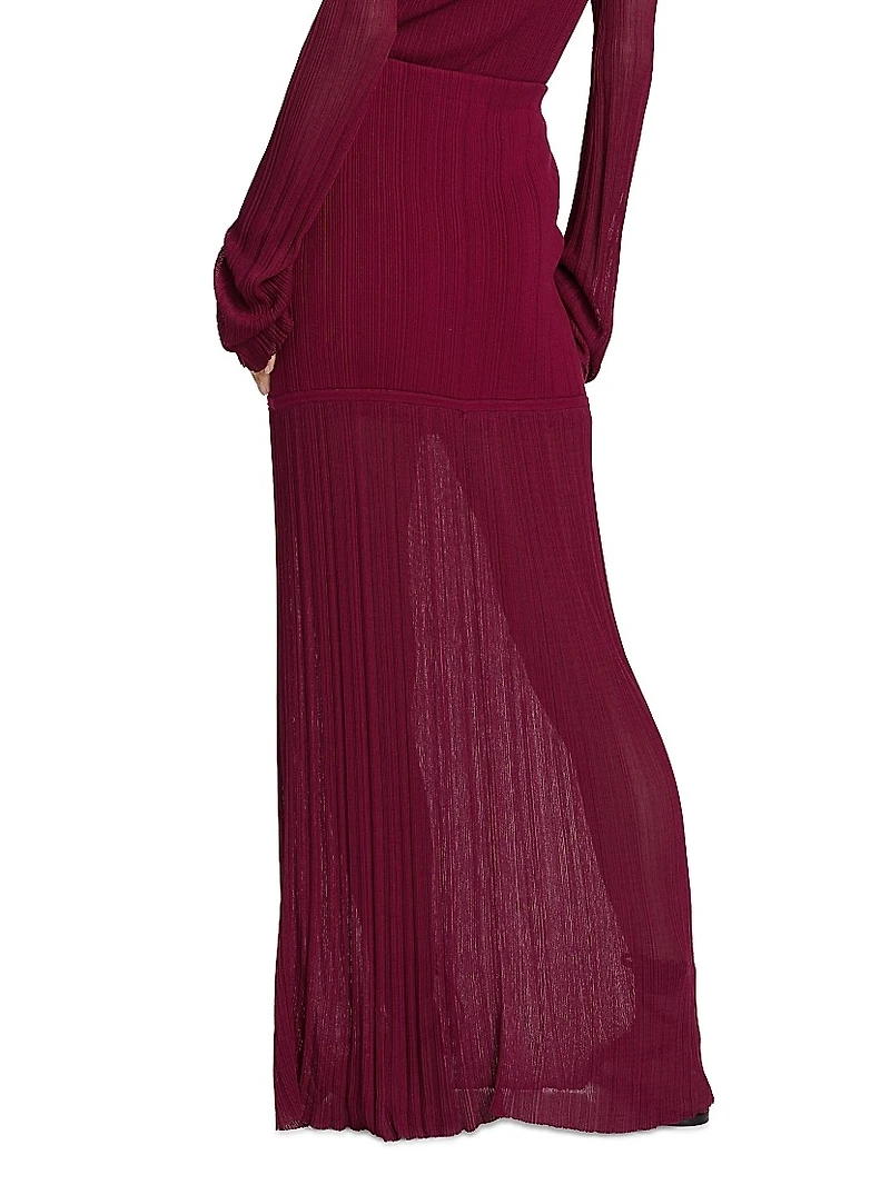 Romina Plissé Maxi Skirt