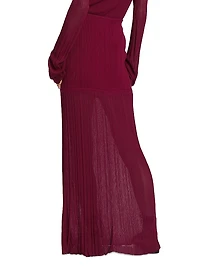 Romina Plissé Maxi Skirt