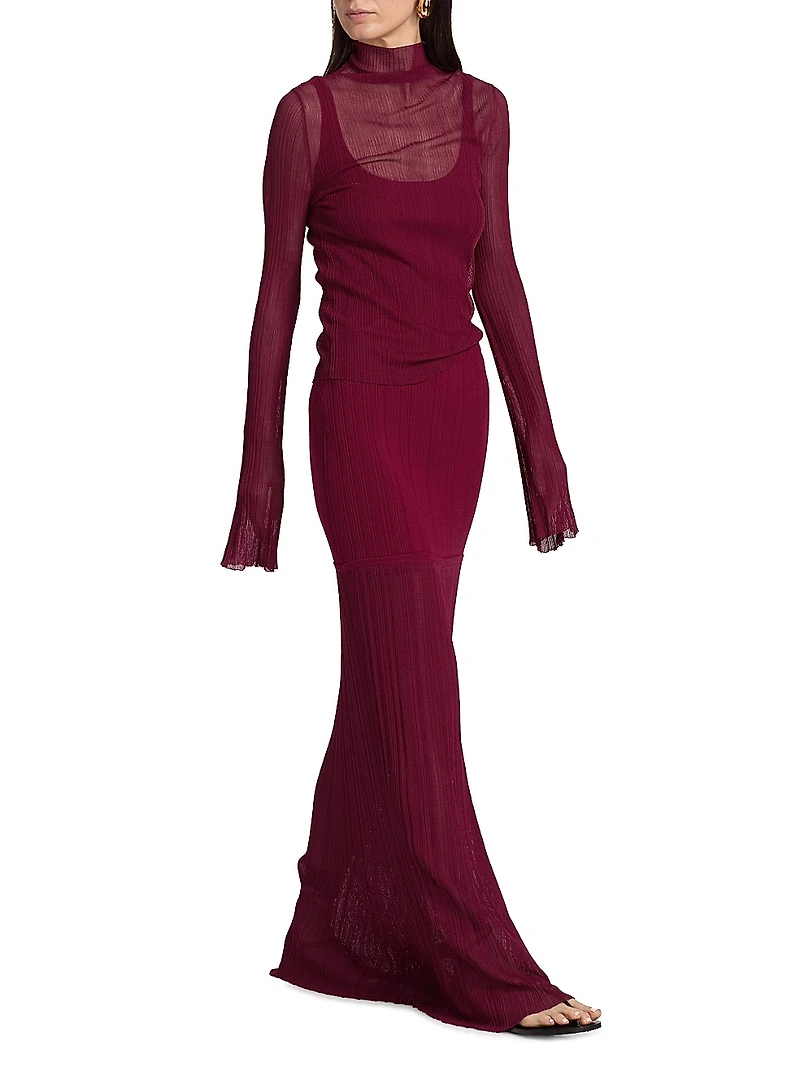 Romina Plissé Maxi Skirt