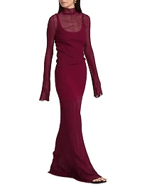 Romina Plissé Maxi Skirt