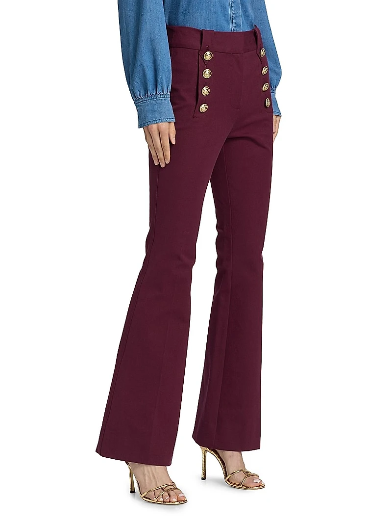 Robertson Buttoned Flare Trousers