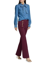 Robertson Buttoned Flare Trousers